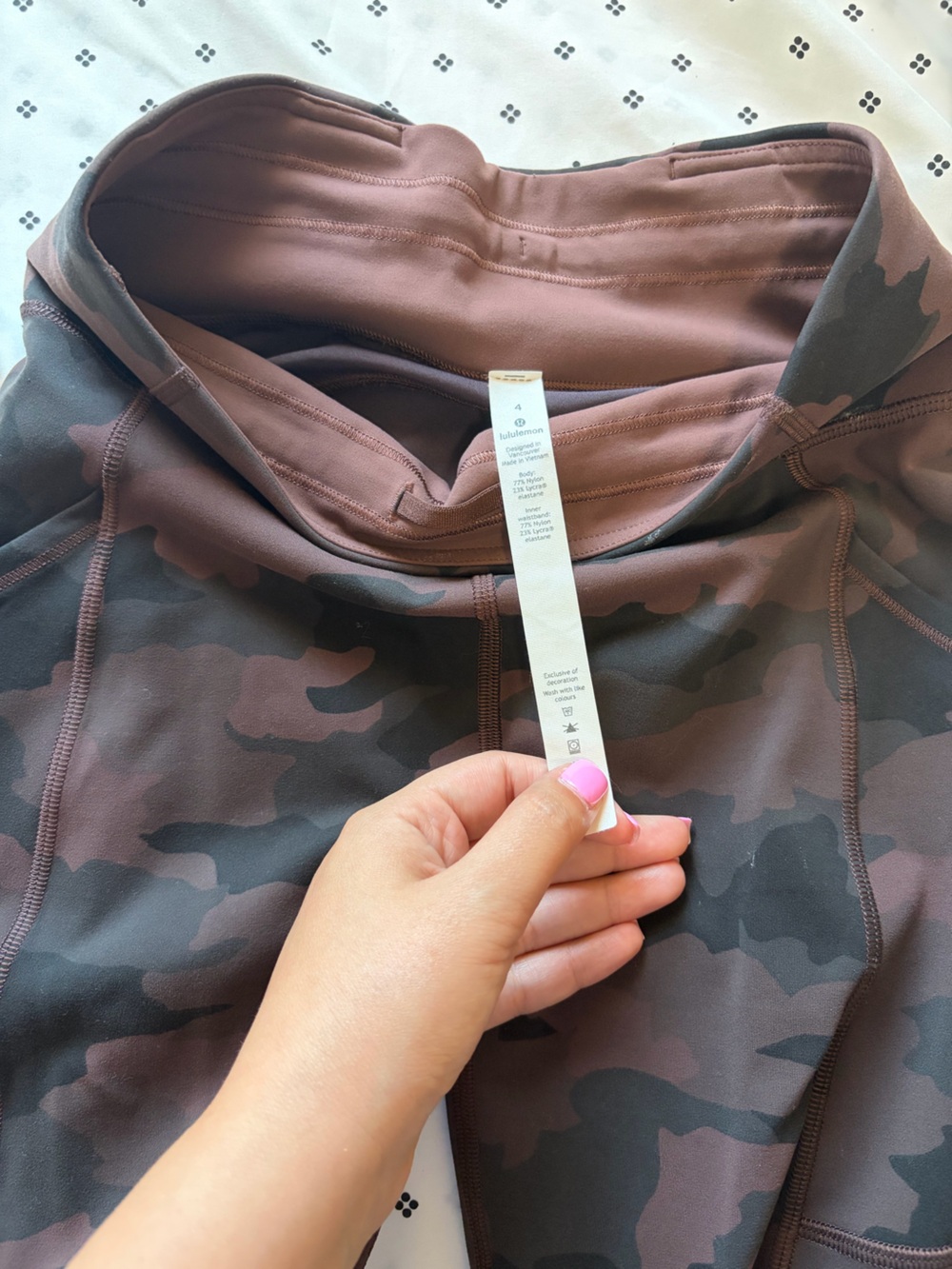 lululemon athletica Brown Camo Performance Leggings